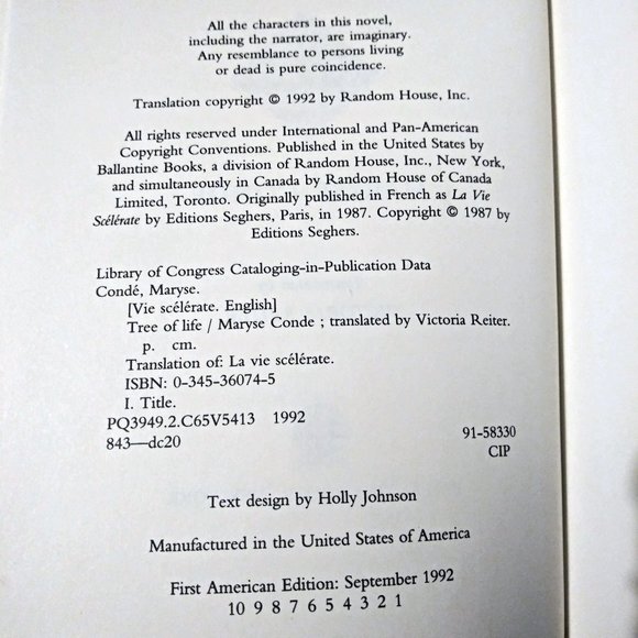 First Edition, Tree of Life, Maryse Condé, Collectible, Malcolm X, Martin Luther - Picture 10 of 11